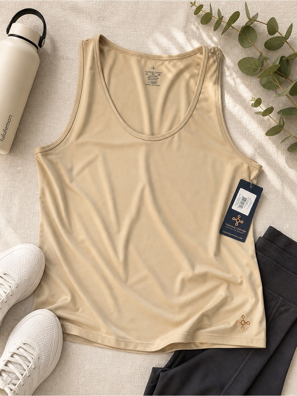 Tommie Copper Compression Tank Top 2XL Beige 4D Stretch NWT